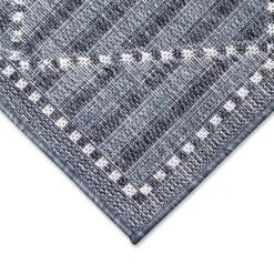 Kirkland's Home Outdoor Rugs-Navy Geo Lattice Outdoor Area Rug, 6X9