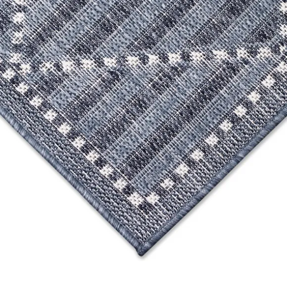 Kirkland's Home Outdoor Rugs-Navy Geo Lattice Outdoor Area Rug, 6X9