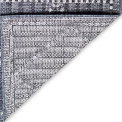 Kirkland's Home Outdoor Rugs-Navy Geo Lattice Outdoor Area Rug, 6X9