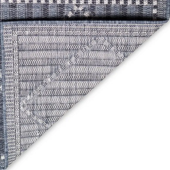 Kirkland's Home Outdoor Rugs-Navy Geo Lattice Outdoor Area Rug, 6X9