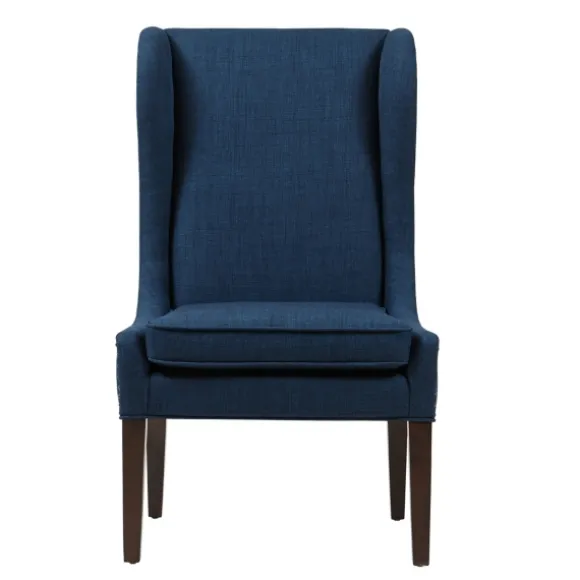 Kirkland's Home Dining Chairs-Navy High Wingback Nailhead Trim Dining Chair