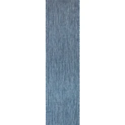 Kirkland's Home Outdoor Rugs-Navy Intertwine Indoor/Outdoor Runner