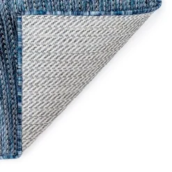 Kirkland's Home Outdoor Rugs-Navy Intertwine Indoor/Outdoor Runner