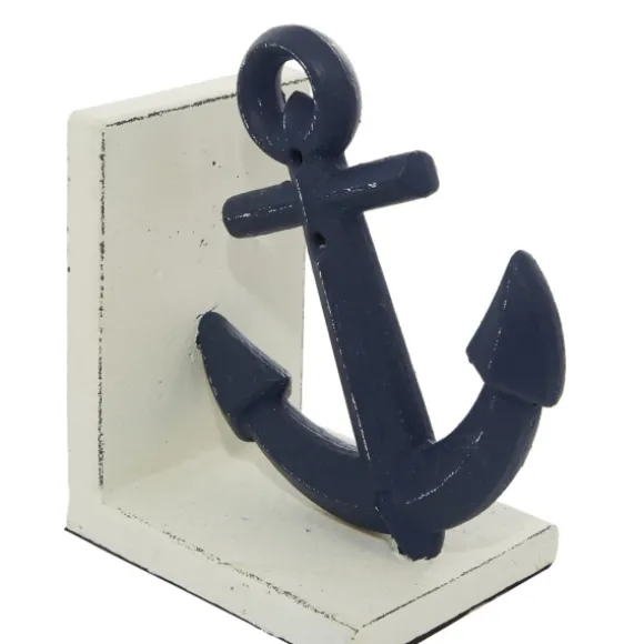 Kirkland's Home Decorative Accents-Navy Metal Coastal Bookends, Set Of 2