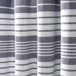 Kirkland's Home Curtains & Drapes-Navy Nantucket Fringe Curtain Panel Set, 95 In.