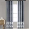 Kirkland's Home Curtains & Drapes-Navy Nantucket Fringe Curtain Panel Set, 84 In.