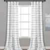 Kirkland's Home Curtains & Drapes-Navy Ombre Stripe Curtain Panel Set, 95 In.