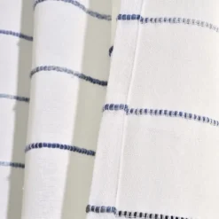 Kirkland's Home Curtains & Drapes-Navy Ombre Stripe Curtain Panel Set, 95 In.