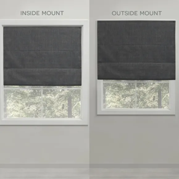 Kirkland's Home Curtains & Drapes-Navy Stripe Ricci Blackout Curtain Shade, 23 In.