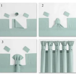 Kirkland's Home Curtains & Drapes-Navy Top Knotted Burlap Curtain Panel Set, 95 In.