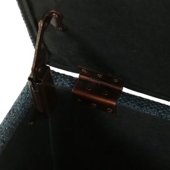 Kirkland's Home Benches & Ottomans-Navy Tufted Upholstered Storage Ottoman