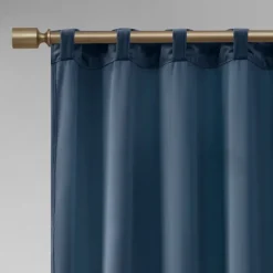 Kirkland's Home Curtains & Drapes-Navy Velvet Greta Curtain Panel Set, 95 In.