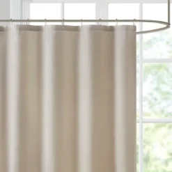 Kirkland's Home Shower Curtains-Neutral Block Embroidered Shower Curtain