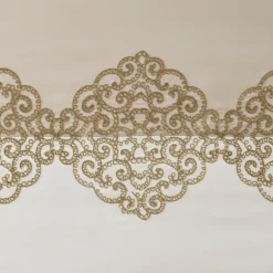 Kirkland's Home Shower Curtains-Neutral Block Embroidered Shower Curtain