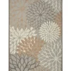 Kirkland's Home Outdoor Rugs-Neutral Floral Burst Outdoor Area Rug, 7X10