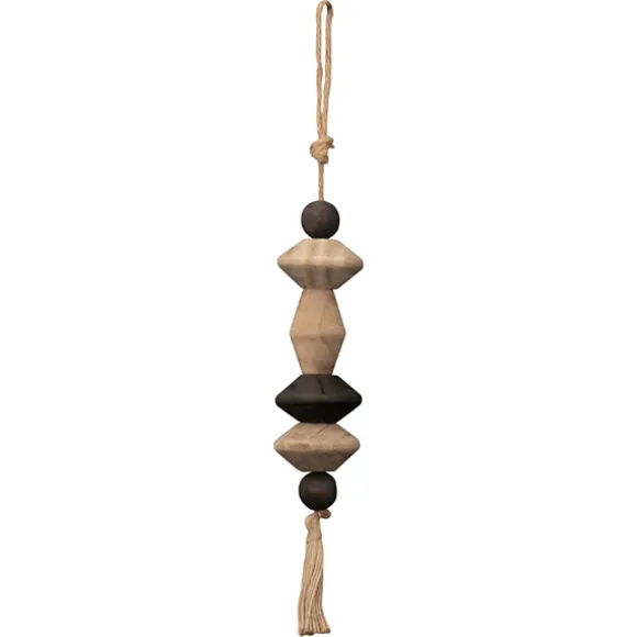 Kirkland's Home Decorative Accents-Neutral Southwest Wood Bead Tassel