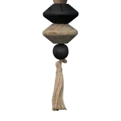 Kirkland's Home Decorative Accents-Neutral Southwest Wood Bead Tassel