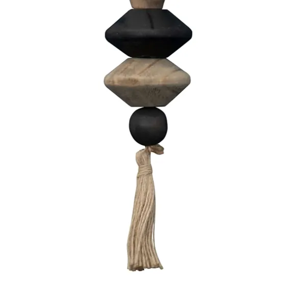Kirkland's Home Decorative Accents-Neutral Southwest Wood Bead Tassel