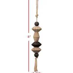 Kirkland's Home Decorative Accents-Neutral Southwest Wood Bead Tassel