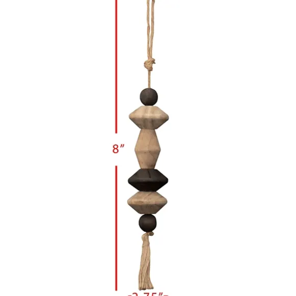 Kirkland's Home Decorative Accents-Neutral Southwest Wood Bead Tassel