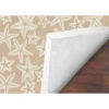 Kirkland's Home Outdoor Rugs-Neutral Starfish Outdoor Area Rug, 5X7