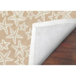 Kirkland's Home Outdoor Rugs-Neutral Starfish Outdoor Area Rug, 5X7