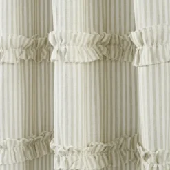 Kirkland's Home Curtains & Drapes-Neutral Vintage Stripe Curtain Panel Set, 95 In.