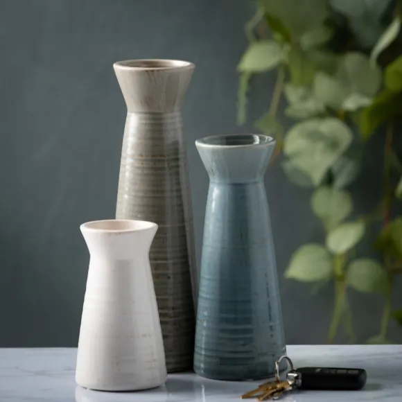 Kirkland's Home Vases-Neutral Wide Mouth Vases, Set Of 3