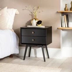 Kirkland's Home Nightstands-Nightshade Mid Century Wooden Nightstand