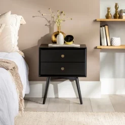 Kirkland's Home Nightstands-Nightshade Mid Century Wooden Nightstand