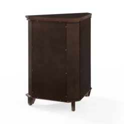 Kirkland's Home Bathroom Furniture-Nikki Dark Wooden Corner Cabinet