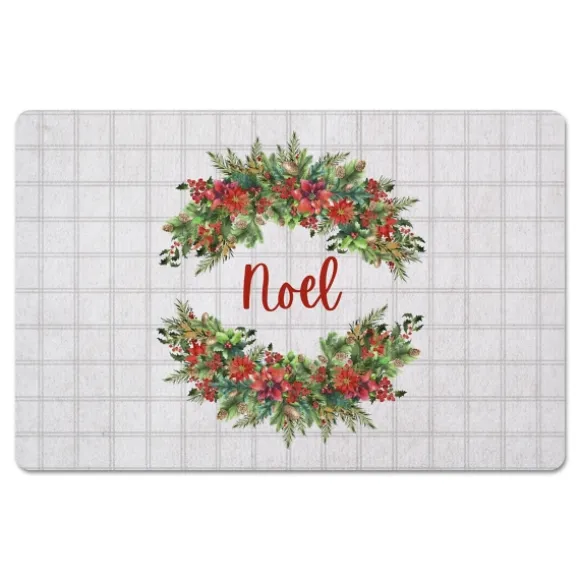 Kirkland's Home Kitchen & Floor Mats-Noel Wreath Christmas Kitchen Mat
