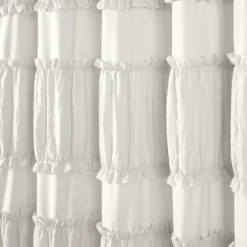Kirkland's Home Shower Curtains-Norah Ruffle Shower Curtain