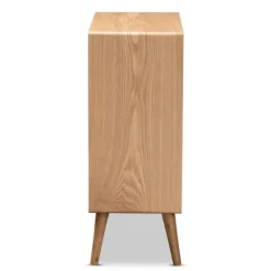 Kirkland's Home Dressers & Chests-Oak And Rattan 4-Drawer Chest