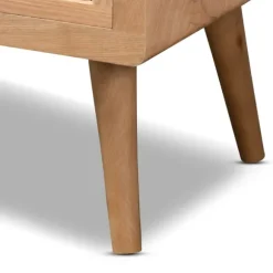 Kirkland's Home Dressers & Chests-Oak And Rattan 4-Drawer Chest