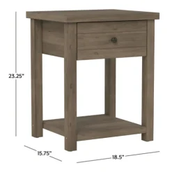 Kirkland's Home Accent & End Tables-Oak Bailie Wooden Side Table