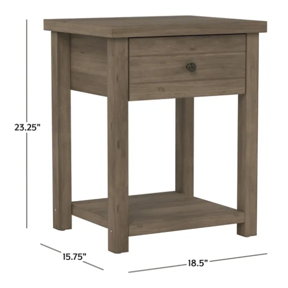Kirkland's Home Accent & End Tables-Oak Bailie Wooden Side Table