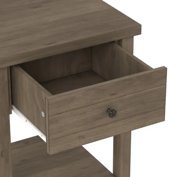 Kirkland's Home Accent & End Tables-Oak Bailie Wooden Side Table