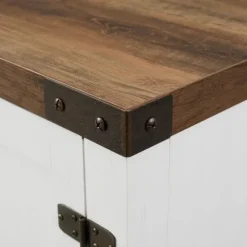 Kirkland's Home Tv Stands & Media Consoles-Oak Farmhouse Double Door Tv Stand