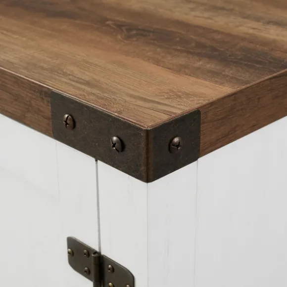 Kirkland's Home Tv Stands & Media Consoles-Oak Farmhouse Double Door Tv Stand