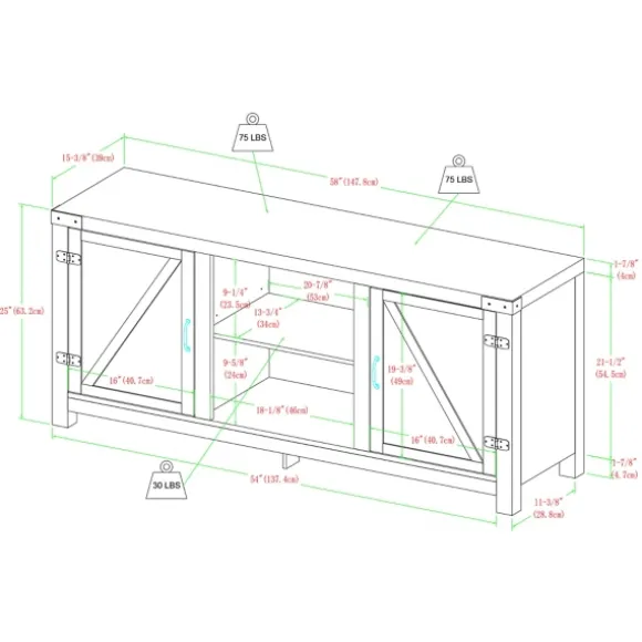 Kirkland's Home Tv Stands & Media Consoles-Oak Farmhouse Double Door Tv Stand