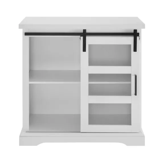 Kirkland's Home Accent & End Tables-Oak Sliding Door Cabinet