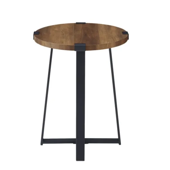 Kirkland's Home Accent & End Tables-Oak Urban Rustic Round Accent Table