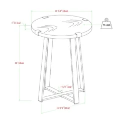 Kirkland's Home Accent & End Tables-Oak Urban Rustic Round Accent Table