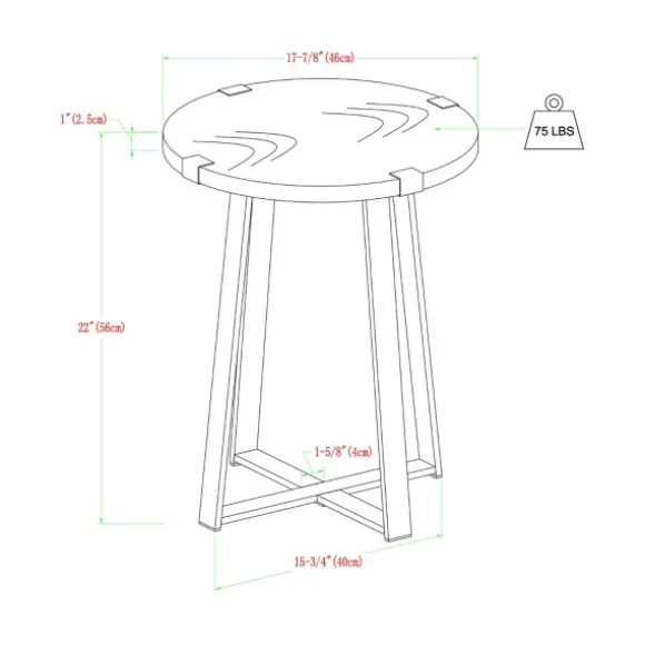 Kirkland's Home Accent & End Tables-Oak Urban Rustic Round Accent Table