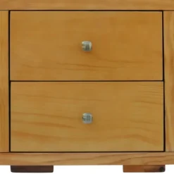 Kirkland's Home Beds & Headboards-Oak Wood King Platform Bed And 2-Nightstand Set