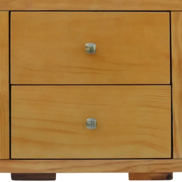 Kirkland's Home Beds & Headboards-Oak Wood King Platform Bed And 2-Nightstand Set