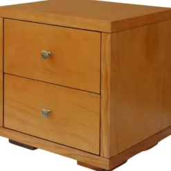 Kirkland's Home Beds & Headboards-Oak Wood King Platform Bed And 2-Nightstand Set