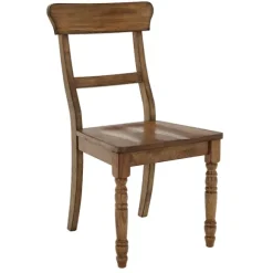 Kirkland's Home Dining Chairs-Oak Wood Ladder Back Dining Chairs, Set Of 2