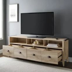 Kirkland's Home Tv Stands & Media Consoles-Oak Wood Tv Console